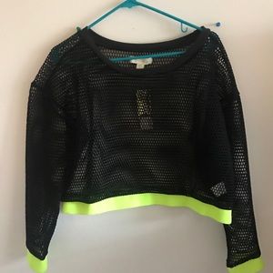 Nicki Minaj mesh cropped top